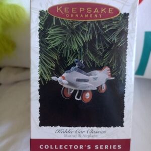 1996 Hallmark Ornament Kiddie Car Classics 3rd Series Murray Airplane Brand New